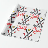 Golf-artikelen Cadeaupapier (Uitgerold)
