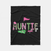 Golf Auntie Nk Hole In One Golf 1st Birthday Girl  Fleece Deken (Voorkant)