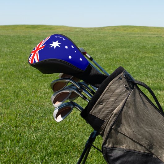 Golf Australia & Australia Flag /Golf Clubs Hoesje Golfheadcover (Insitu)