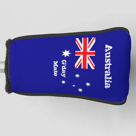 Golf Australia Flag & G day Mate /Golf Clubs Hoesj Golfheadcover (Voorkant)