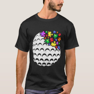 Golf Autism Puzzle Mannen Vrouwen Kinder bewustwor T-shirt