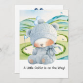 Golf Baby Boy Blauw thema Kaart (Voorkant / Achterkant)