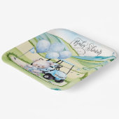 Golf Baby Boy Blauw thema Papieren Bordje (Gebogen)