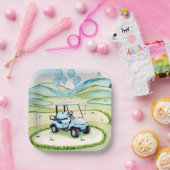 Golf Baby Boy Blauw thema Papieren Bordje (Feest)