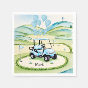 Golf Baby Boy Blauw thema Servet