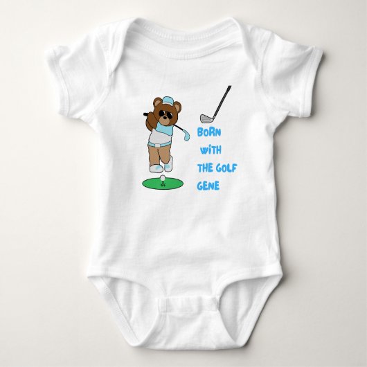 Golf baby boy Geboren met het golf gen Romper (Voorkant)