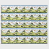 Golf Baby Boy op golfbaan Cadeaupapier (Vlak)