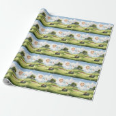 Golf Baby Boy op golfbaan Cadeaupapier (Uitgerold)