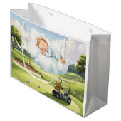 Golf Baby Boy op golfbaan Groot Cadeauzakje (Voorkant Gekanteld)