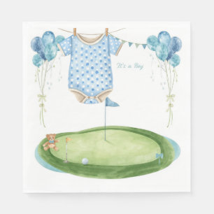 Golf Baby Boy op putting green  Servet