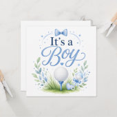 Golf Baby Boy thema Kaart (Voorkant / Achterkant in situ)
