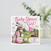 Golf Baby Boy uitnodiging (Staand voorkant)