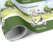 Golf baby Gefeliciteerd Cadeaupapier (Rol Hoek)