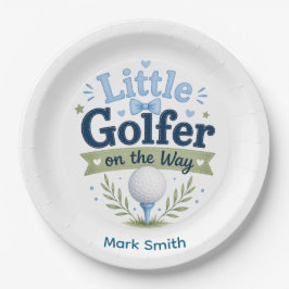 Golf Baby Jongen voor Babyfeest   Papieren Bordje