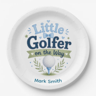 Golf Baby Jongen voor Babyfeest   Papieren Bordje