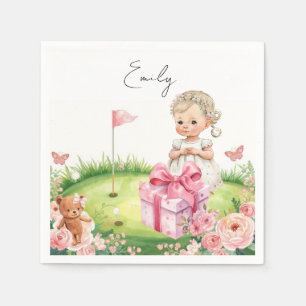 Golf Baby Meisje op Putting green Servet