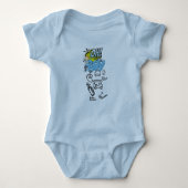 Golf-baby op blauwe achtergrond-baby romper (Voorkant)