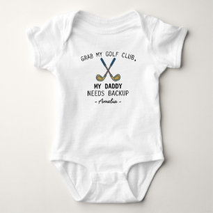 Golf Baby - Pak Mijn Golfclub Papa Heeft Back-up N Romper