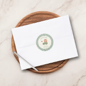 Golf Baby Shower A Little Putter Preppy Argyle   Ronde Sticker