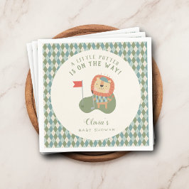 Golf Baby Shower A Little Putter Preppy Argyle   Servet