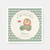 Golf Baby Shower A Little Putter Preppy Argyle Servet (Voorkant)