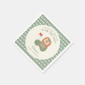 Golf Baby Shower A Little Putter Preppy Argyle Servet (Hoek)