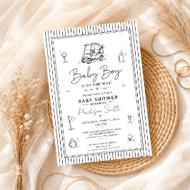 Golf Baby Shower Baby Boy Club Thema Bewerkbaar Kaart