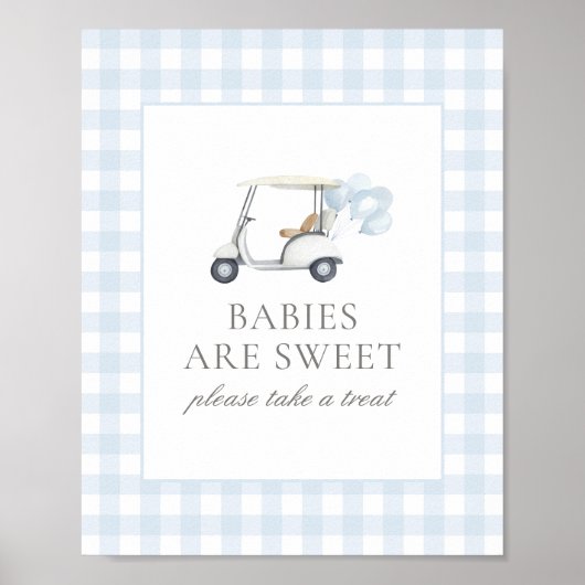 Golf Baby shower Baby's zijn Sweet Sign Poster (Voorkant)