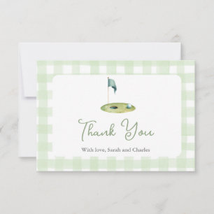 Golf Baby Shower Bedankkaart