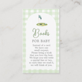 Golf Baby Shower Boeken voor Baby Kaart