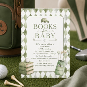 Golf Baby Shower Boeken voor Baby Kaart