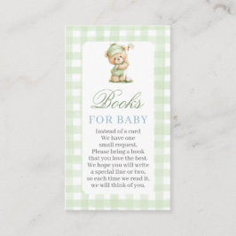 Golf Baby Shower Boeken voor Baby Kaart