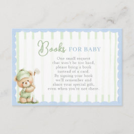 Golf Baby Shower Books for Baby Card Informatiekaartje