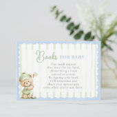 Golf Baby Shower Books for Baby Card Informatiekaartje (Staand voorkant)
