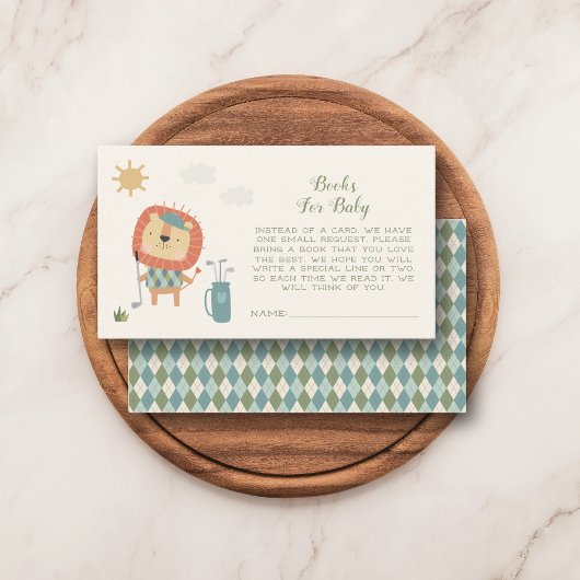 Golf Baby Shower Books for Baby Little Putter Informatiekaartje