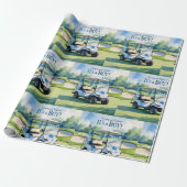Golf Baby shower boy Blauw thema Cadeaupapier (Uitgerold)