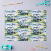 Golf Baby shower boy Blauw thema inpakpapier Tissuepapier (Craft)