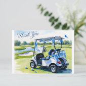 Golf Baby shower Boy thema Bedankkaart (Staand voorkant)