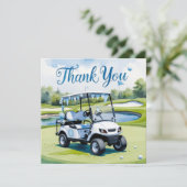 Golf Baby shower Boy thema Bedankkaart (Staand voorkant)