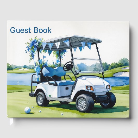Golf Baby shower Boy thema Gastenboek (Voorkant)