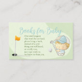 Golf Baby shower Cute Boy Par-T-shirt Book Request Informatiekaartje (Voorkant)