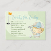 Golf Baby shower Cute Boy Par-T-shirt Book Request Informatiekaartje (Voorkant)