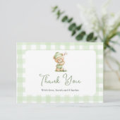 Golf Baby Shower Dankkaart Bedankkaart (Staand voorkant)