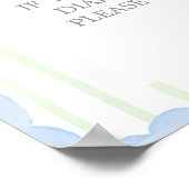 Golf baby shower Diaper Raffle sign Poster (Hoek)