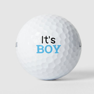 Golf baby shower het is jongen golfballen
