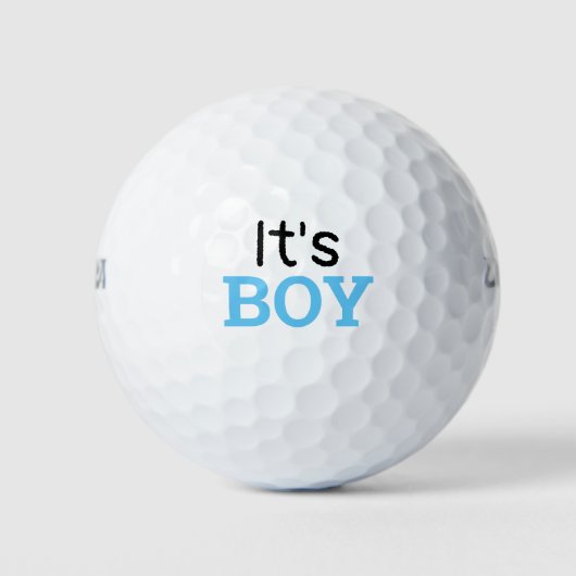 Golf baby shower het is jongen golfballen (Voorkant)
