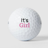 Golf baby shower het is meisje golfballen (Voorkant)