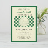 Golf Baby Shower Invitation Kaart (Staand voorkant)