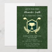 Golf Baby Shower Invitation Kaart (Voorkant / Achterkant)