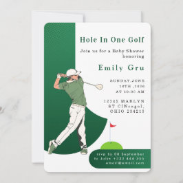 Golf Baby Shower Invitation Kaart